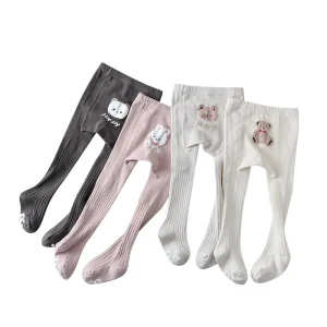 Cute Cartoon Kids Cotton Pantyhose Tights Children’s Leggings Solid Color Baby Tights