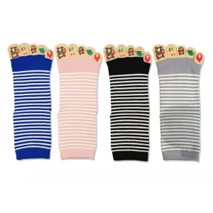Cute Cartoon Polar Bear 5 Toe Socks Soft Cotton Breathable Five Finger Socks for Girls Anti-Blister Novelty Toe Hosiery