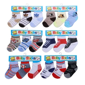 Cute Cartoon Striped Children’s Socks with Lettered Openings and Loose Fit to Avoid Squeezing the Feet Baby Sock Set