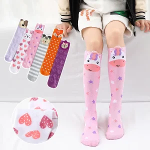 Cute Cat Rabbit Animal Long Socks Girls Kids Children Cotton Knee High Length Socks