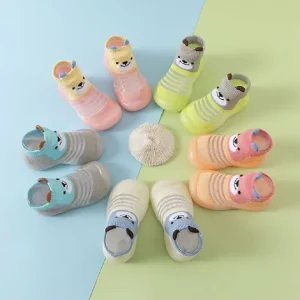 Cute Design Cotton Toddler Prewalker Shoes Soft Sole Non Slip 0 – 3 Years Infant Floor Baby Socks