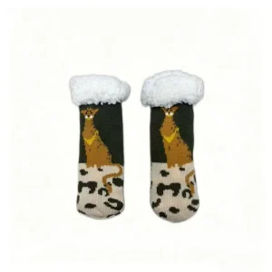 Cute Polar Bear Children’s Winter Crew Socks Breathable Anti Slip Knitted Home Wear Premium Gingerbread Disposable