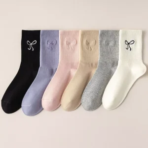 Cute Socks for Women New Trendy Korean Style Sweet Loose Crew One Size Long Breathable Retro Comfort