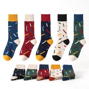 Cycling Specific Long Compression Antibacterial Socks Crew Casual Spring 100% Cotton Calf Support Moisture Wicking Grip Band