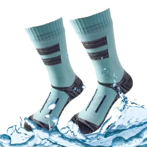 DIBEIREN Breathable Waterproof Crew Socks for Men and Women WUDU Outdoor Running & Riding Sport Socks for Autumn