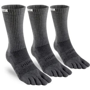 Dark Gray Mens Athletic Terry Cushioned Hiking Custom Logo Toe Crew Cool Max Run Socks