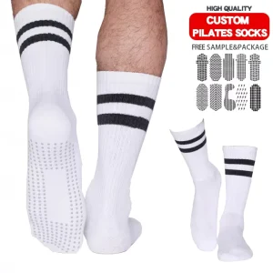 Design Sport Men Running Anti Slip Tube Custom Socks Football Grip Socks