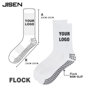 Design Your Own Anti Slip Grip Sport Socks Performance Professional Athletic Crew Football Soccer Grip Custom Logo Socks
