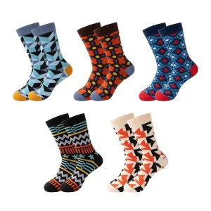 Design Your Own Socks New Crew ODM Sports Socks Men’s Summer Casual Color Stitching Hip hop Europe the United States