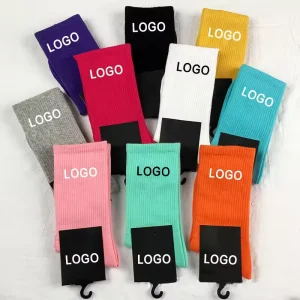 Designer 100%Cotton Sporty Quick Dry Sweat Resistant Print Thick Unisex Daily Summer Men Custom Logo Crew Sport Socks