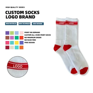 Designer Athletic Socks With logo Jacquard Knitted Letter Crew Cotton Socks Jacquard Letter Sock