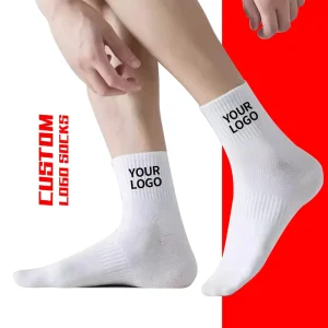 Designer Casual Jacquard Knitted Letter Sports Socks Crew Cotton Custom Made Brands for Spring Funny Letter Printed