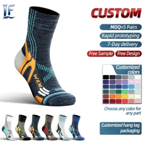 Designer Custom Logo Women Compression Stockings Men’s Trail Running Basketball Crew Sport Socks