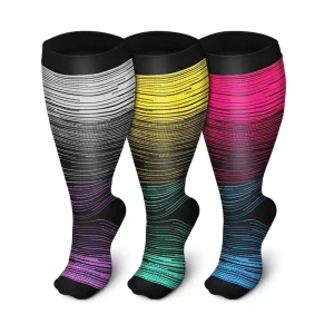 Designer Customizes High Elasticity Compression Socks Plus Size Compression Socks for Sports