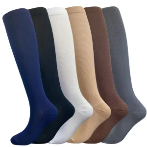 Disposable Autumn Knee Length Quick Dry Compression Socks Men Women Daily Use Athletic Running Nursing Flight