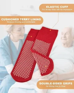 Double Tread Non Slip Hospital Socks Extra Large Slipper Socks for Men Women Anti Slip Socks