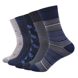 Dress Sock Custom Design Logo Crew Sock Men Knitted Cotton Business Dress Sock Customized