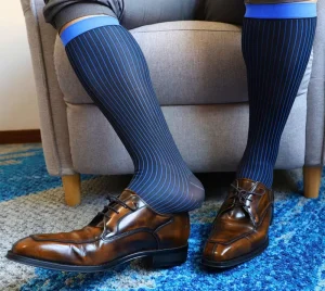Dress Socks for Men Stripe Colors Men Silk Socks