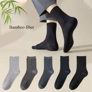 Dropshipping Spring Summer Casual Business Bamboo Socks Men’s Dress Bamboo Fiber Sock for Gifts