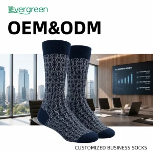 Durable Combed Cotton Office Dress Socks Reinforce Heel Men’s Business Knitted Socks