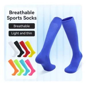 Durable Nylon Sports Socks Long Knee High Tube Soccer Thin Summer Football Socks with Digital Print for Men