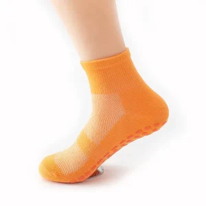 Early Education Trampoline Anti-Slip Grip Mid-Tube Thin Mesh Children’s Socks Solid Color Playground Floor Socks