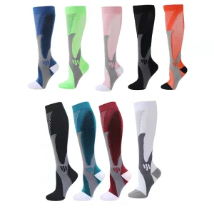 Eco-Friendly Compression Knee Socks Elastic Stockings for Climbing Cycling Quick Dry Breathable Anti-Bacterial Ankle Knitted