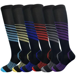 Elastic 15 20mmHg Thigh High Stockings Running Socks Sport Knee High Compression Socks