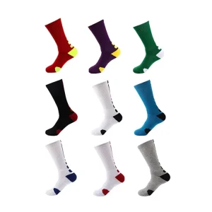 Elite Athletic Half Cushioned Cotton Basketball Mens Crew Sports Socks