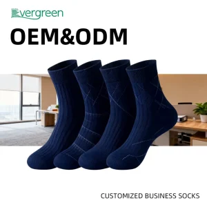 Evergreen Custom Logo Business Socks Personalized Company Gift Socks Bamboo Socks for Mens in Spring and Summer