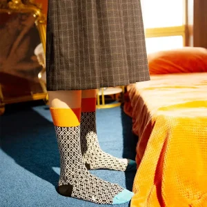 Everyday Luxury Women’s Egyptian Cotton Dress Socks Premium Polyamide Breathable Mid Calf Office Socks for Tailored Trousers