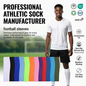 Excellent Quality Custom Logo Football Footless Socks Football Calf Compression Sleeves Football Leg Soccer Sock Sleeves