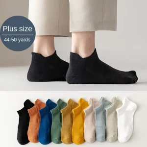 Extra Large Men’s Mesh Sports Socks Summer Crew European American Style Cotton Bottom Sweat Absorbent Breathable Anti-Bacterial