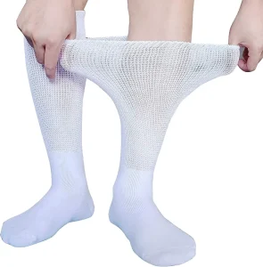Extra Width Comfortable Non Binding Women Knee High Special Socks for Diabetic People