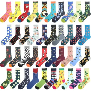FACTORY WY 042 Custom Logo Socks For Man Mens Fashion Socks Funny Happy Comfortable Sock