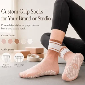 FREE DESIGN & MOCK UP Women Pilates Socks Non slip Grip Gym Yoga Socks Breathable Pilates Silicon Sports Socks