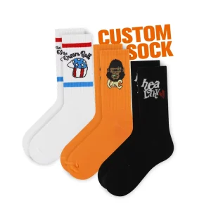 FREE DESIGN & MOCKUP Design Your Own logo Socks Customized Men Socks With Custom logo