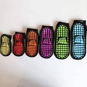 Factory Custom Children’s Ankle Knitted Trampoline Socks Anti Slip Indoor Home Playground Polyester Adult Baby Trampoline Socks