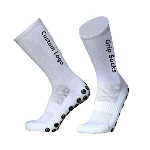 Factory Custom Logo Design Compression Anti-slip Grip Performance Crew Sports Athletic Soccer Football Socks