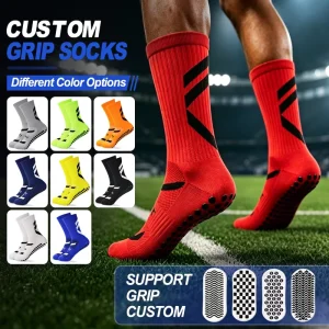 Factory Custom Logo Non Slip Rubber Grip Dot Cotton Spandex Anti Slip Breathable Colorful Custom Grip Sock