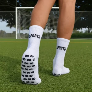Factory Custom Performance Sports Socks Athletic Cushioned Grip Soccer Anti Slip Men Football Socks