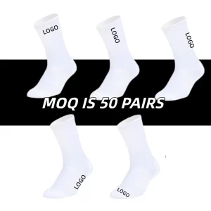 Factory Custom Socks Design logo Cotton Fashion Crew White Black Outdoor Dryfit Material Women and Men Socks