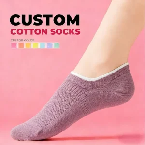 Factory Custom Womens Cotton Socks Spring Anti-Bacterial Breathable Casual Knitted Crew Socks Custom