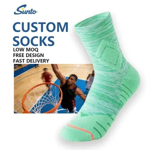 Factory Custom Women’s Fashion Sport Socks Running Cycling Crew Gym Socks With Thick Bottom
