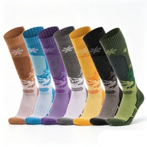 Factory Direct 100% Merino Wool Thermal Knee High Socks Men Extra Thick Terry Cushioned Anti Odor Hiking Ski Cold Weather Socks