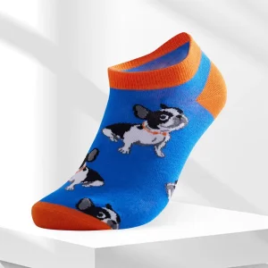 Factory Direct Casual Dog Short Tube Socks for Men Women Quick Drying Sports Socks with Large Sweat Absorbing Coverage