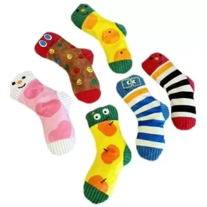 Factory Direct Eco Friendly Breathable Cute Dog Socks Double Sided Non Slip Silicone Dots for Small Breeds