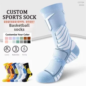 Factory Direct ODM Supply Youth Spring Men’s Crew Thick Nylon Cotton Breathable Socks Non slip Sweat absorbing Anti Friction