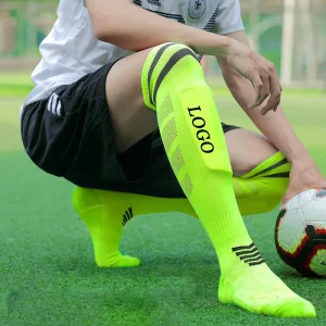 Factory Direct Sports Knee High Socks Men’s Towel Bottom Thickened Sports Running Sock Non Slip Grip Football Socks