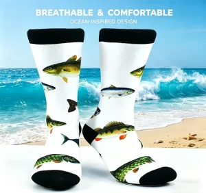 Factory Direct Supply Casual Animal Print 360 Digital Printed Socks Soft Moisture Wicking Antibacterial Sports For Daily Use